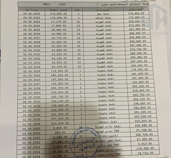 شقة 141م2 للبيع تقسيط في مدينتي b14 اتجاه بحري