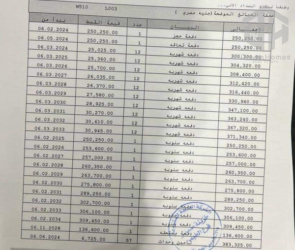 شقة للبيع تقسيط بمدينتي 107م2 في B14 اتجاه بحري ناصية