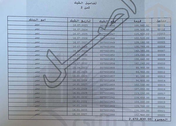 شقه 78 م2 للبيع تقسيط في b8 في مدينتي