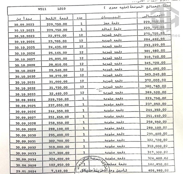 شقة بحديقة للبيع تقسيط ل 11 سنة بأجدد مراحل مدينتي B14